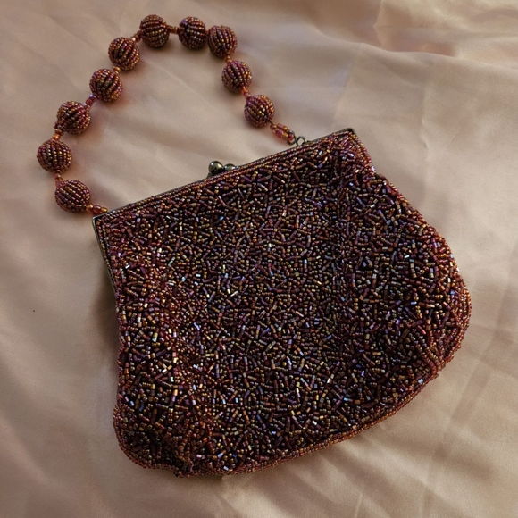 Carlo Fellini Handbags - Carlo Fellini Beaded Evening Bag. Beaded handle.  Vintage